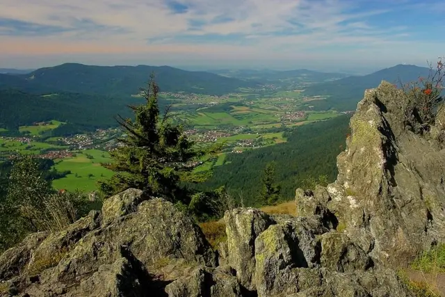 Wanderweg über die Wiesen im Lamer Winkel